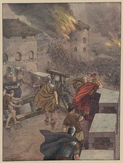 Romerske Alsace oversvømmet af horder af barbariske angribere af Victor Huen